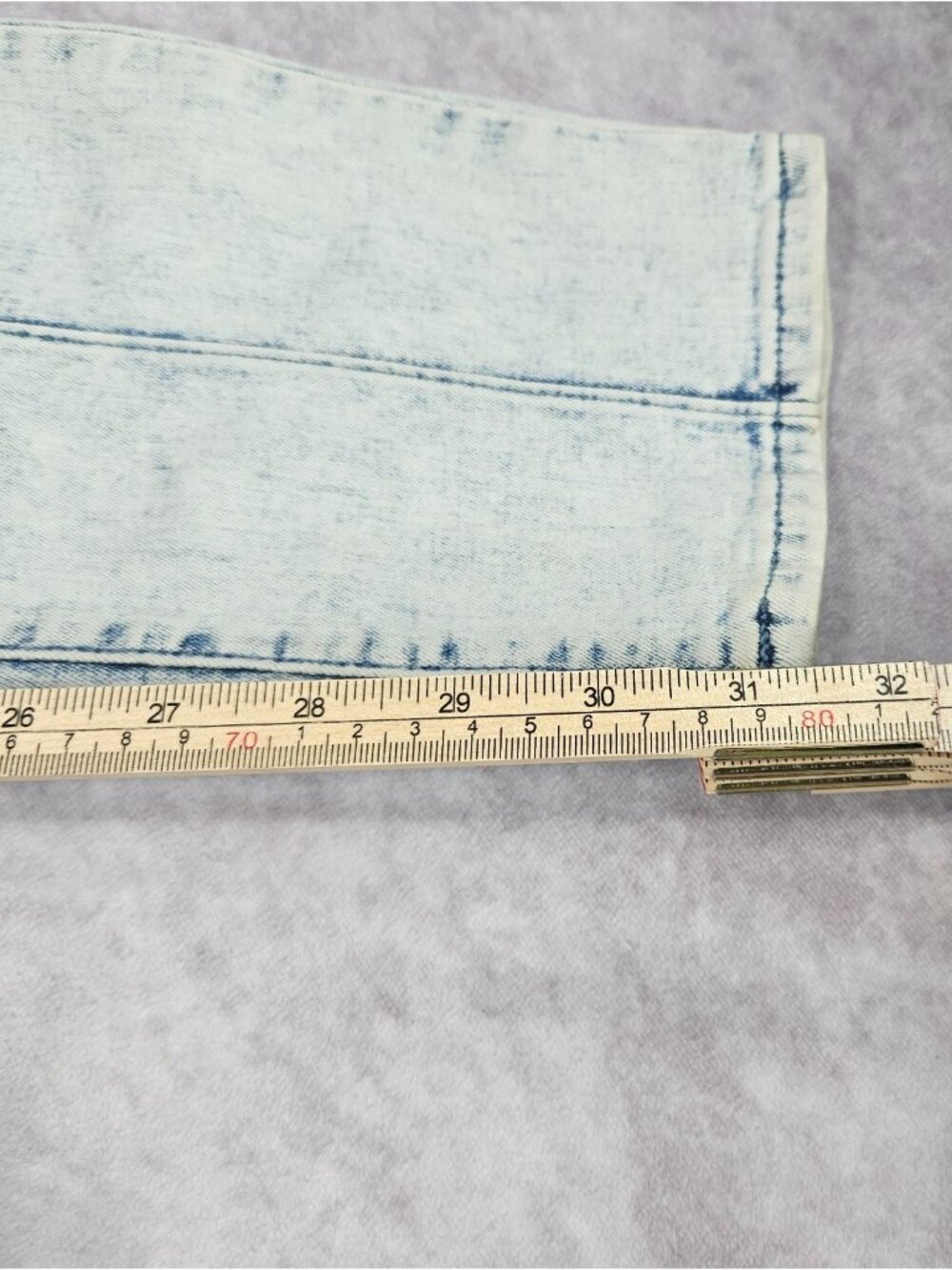 PacSun Stacked Skinny Jeans Men 34x32 Light Wash Moto Stretch Denim Pants VTG - Picture 12 of 12